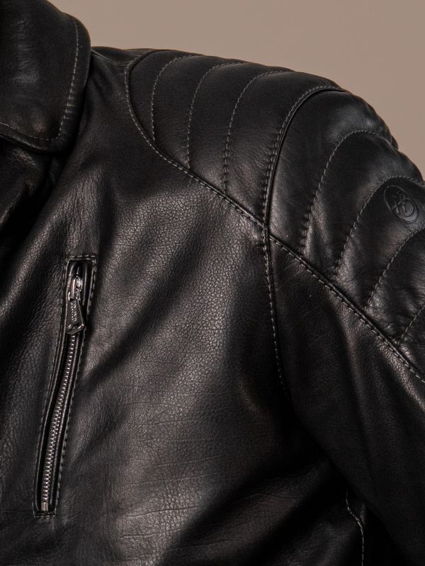 Interlagos Men's Leather Jacket, in Lamb Nappa, Calf and Wild Deer ...